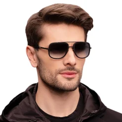 Dita Eyewear Dita Mach S DTS412-A-01 Yellow Gold Black Sunglasses< Sunglasses