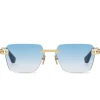 Dita Eyewear Dita Meta-EVO DTS147-A-03 Blue Gold Rimless Sunglasses< Sunglasses