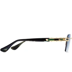 Dita Eyewear Dita Meta-EVO DTS147-A-03 Blue Gold Rimless Sunglasses< Sunglasses
