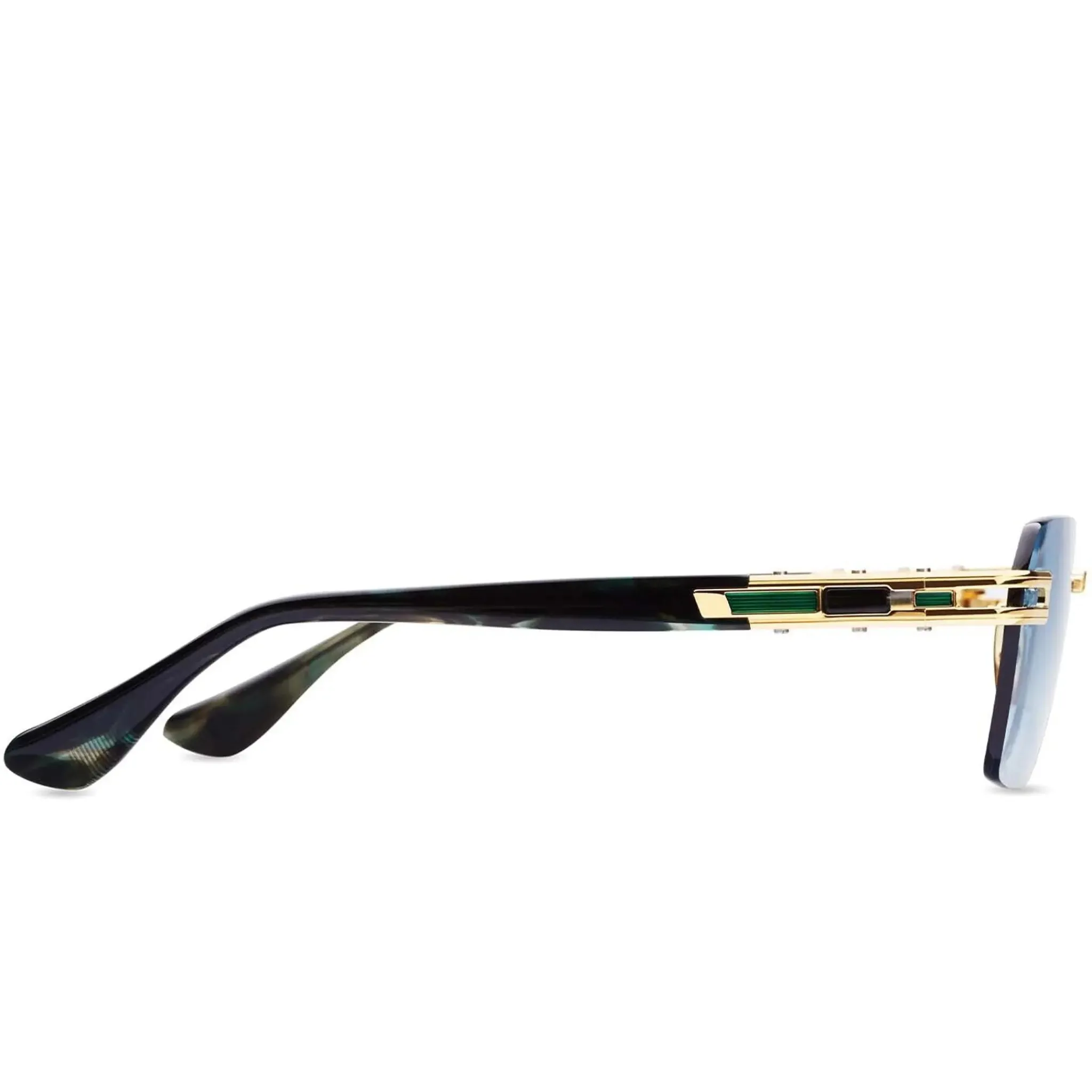 Dita Eyewear Dita Meta-EVO DTS147-A-03 Blue Gold Rimless Sunglasses< Sunglasses