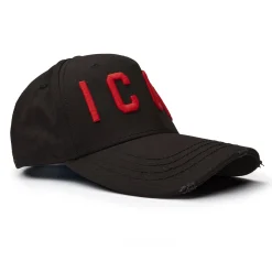Dsquared2 Icon Baseball Cap Black Red< Hats & Caps