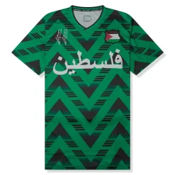 FC Palestina Palestine Retro Green Black Football T Shirt< T-shirts
