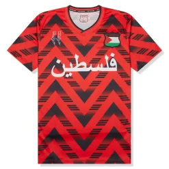 FC Palestina Palestine Retro Red Black Football T Shirt< T-shirts