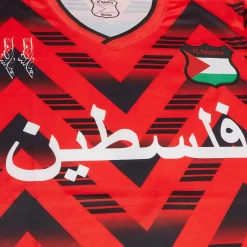 FC Palestina Palestine Retro Red Black Football T Shirt< T-shirts