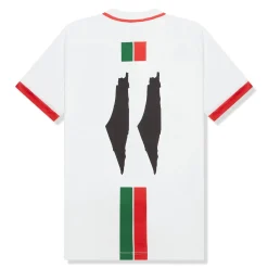 FC Palestina Palestine Red Green Stripe Arabic White Football T Shirt< T-shirts