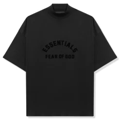 Fear Of God Essentials Arch Logo Jet Black T Shirt (SS23)< T-shirts