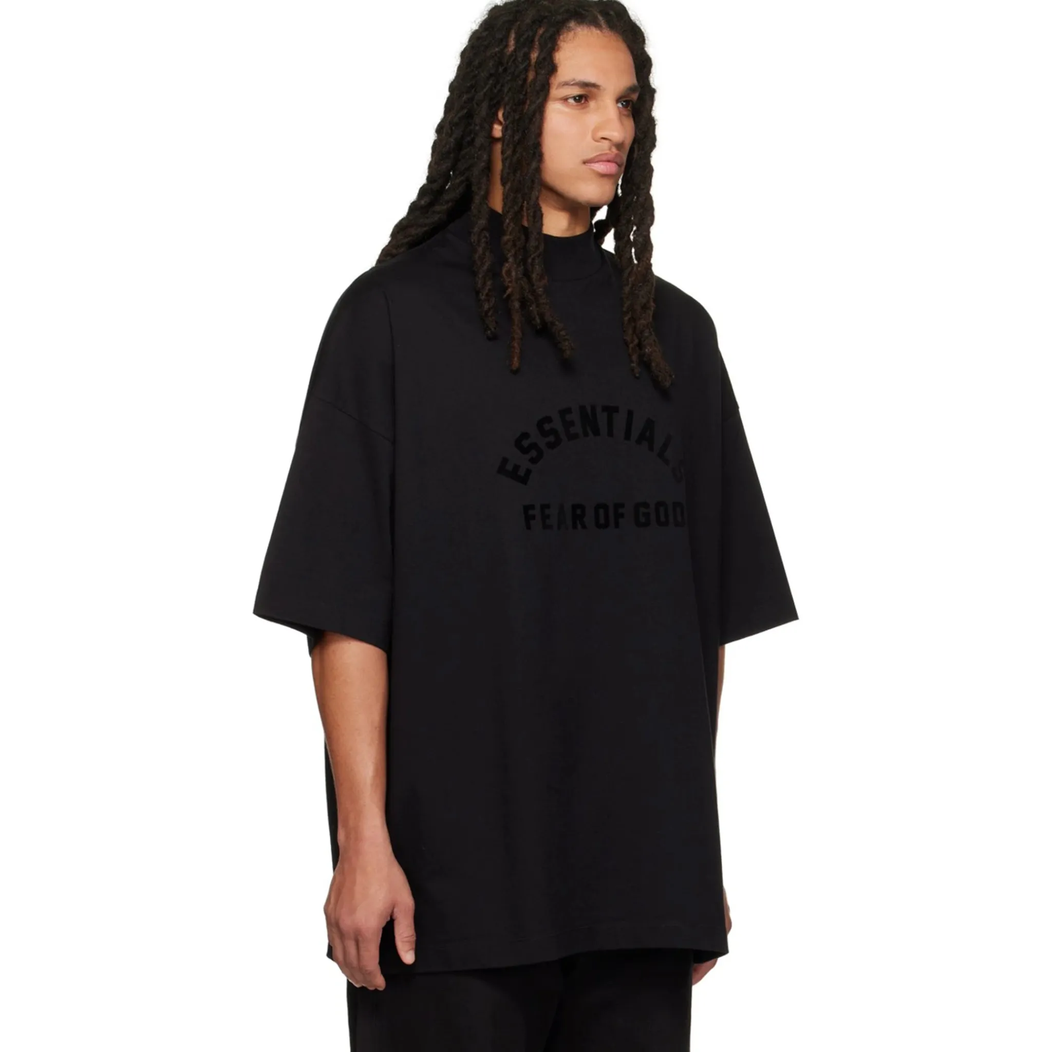 Fear Of God Essentials Arch Logo Jet Black T Shirt (SS23)< T-shirts