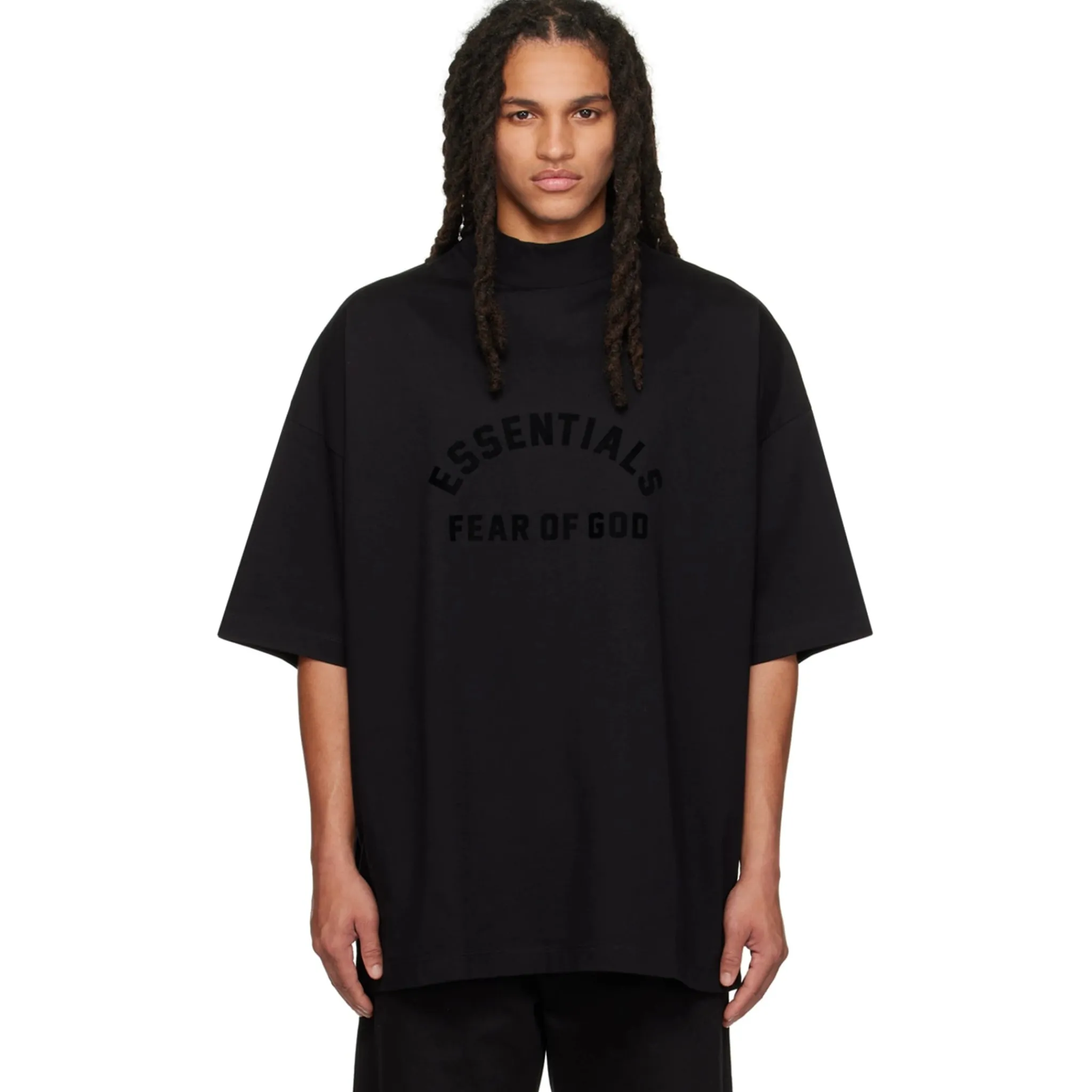 Fear Of God Essentials Arch Logo Jet Black T Shirt (SS23)< T-shirts