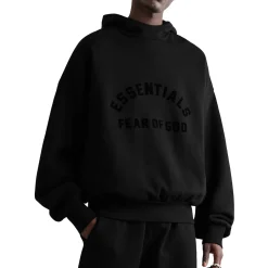 Fear Of God Essentials Black Hoodie (SS23)< Sweatshirts & Hoodies