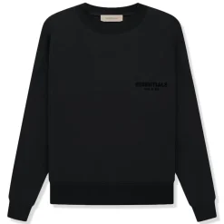 Fear Of God Essentials Black Crewneck (SS22)< Sweatshirts & Hoodies