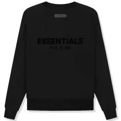 Fear Of God Essentials Black Crewneck (SS22)< Sweatshirts & Hoodies