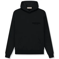 Fear Of God Essentials Black Hoodie (SS22)< Matching Sets|Sweatshirts & Hoodies