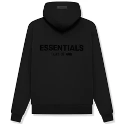 Fear Of God Essentials Black Hoodie (SS22)< Matching Sets|Sweatshirts & Hoodies