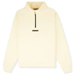 Fear Of God Essentials Buttercream Reverse Logo Half-Zip Sweatshirt (SS21)< Sweatshirts & Hoodies