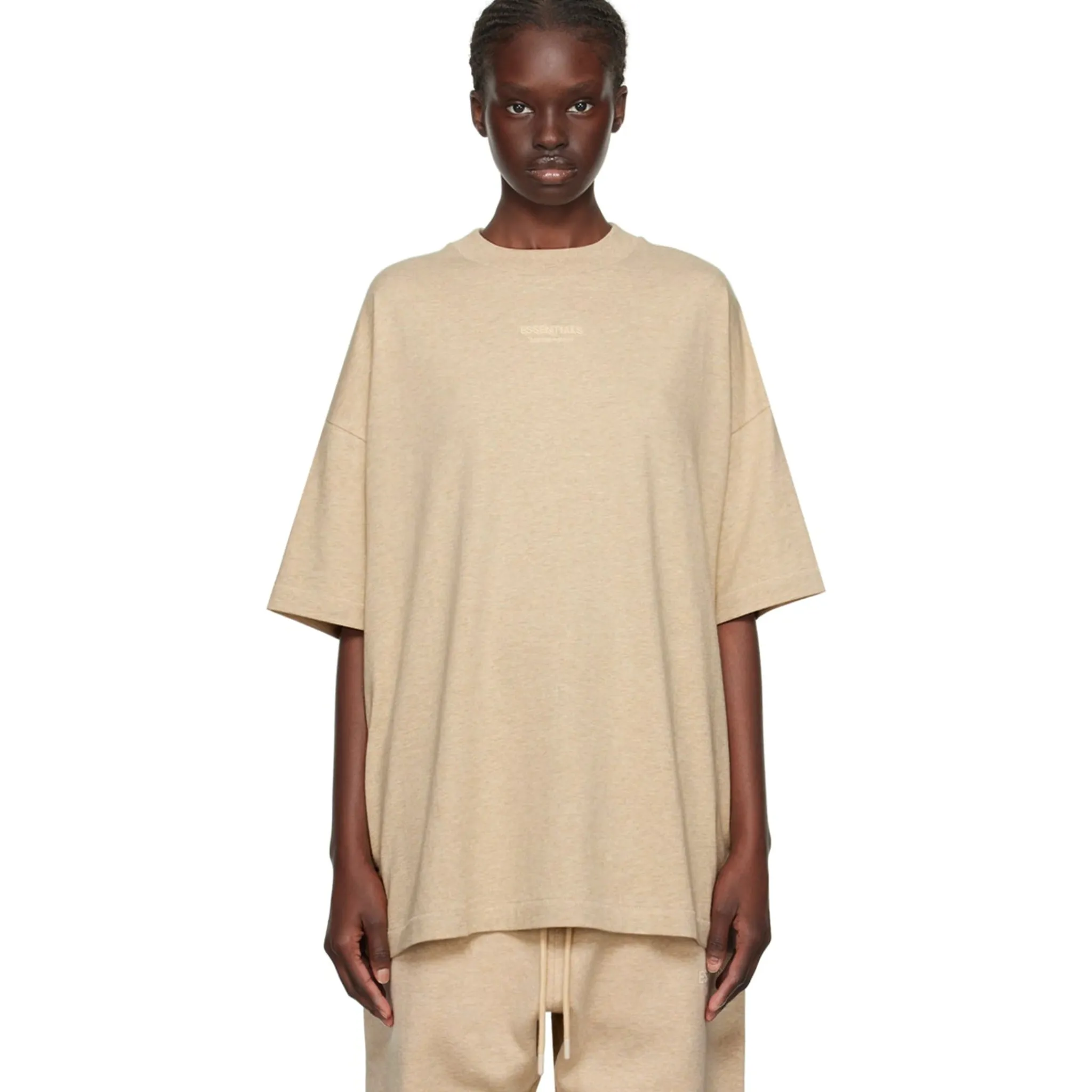 Fear Of God Essentials Gold Heather T Shirt (FW23)< Matching Sets|T-shirts