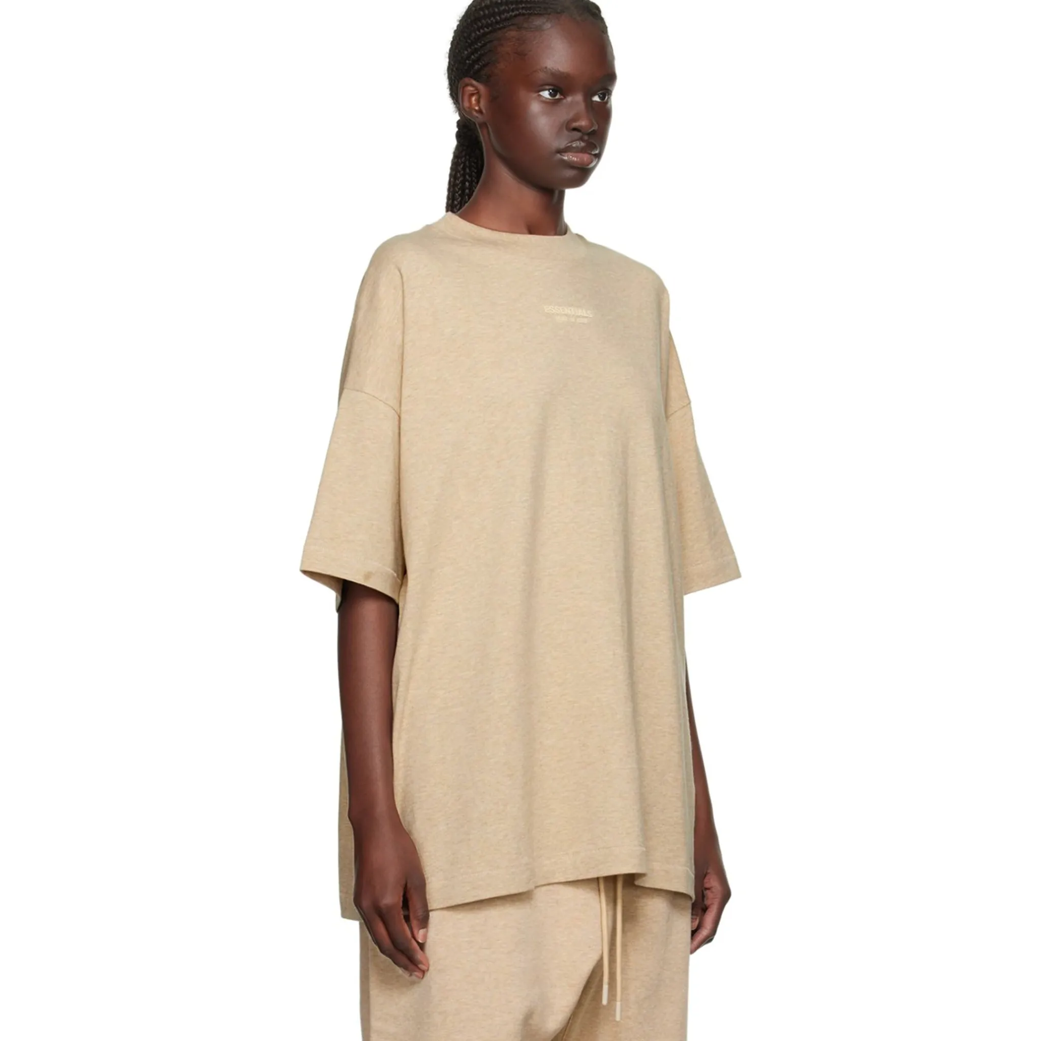 Fear Of God Essentials Gold Heather T Shirt (FW23)< Matching Sets|T-shirts