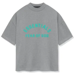 Fear Of God Essentials Heavy Jersey S/S Dark Heather Oatmeal T Shirt< T-shirts