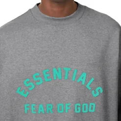 Fear Of God Essentials Heavy Jersey S/S Dark Heather Oatmeal T Shirt< T-shirts