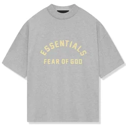 Fear Of God Essentials Heavy Jersey Crewneck Light Heather Grey T Shirt< T-shirts