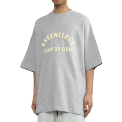 Fear Of God Essentials Heavy Jersey Crewneck Light Heather Grey T Shirt< T-shirts