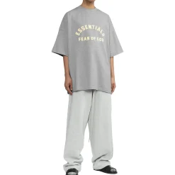 Fear Of God Essentials Heavy Jersey Crewneck Light Heather Grey T Shirt< T-shirts