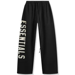 Fear Of God Essentials Heavy Fleece Relaxed Fit Black Sweatpants< Bottoms|Sweatpants