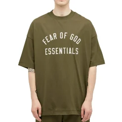 Fear Of God Essentials Jersey Crewneck Military T Shirt (FW24)< T-shirts
