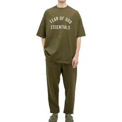 Fear Of God Essentials Jersey Crewneck Military T Shirt (FW24)< T-shirts