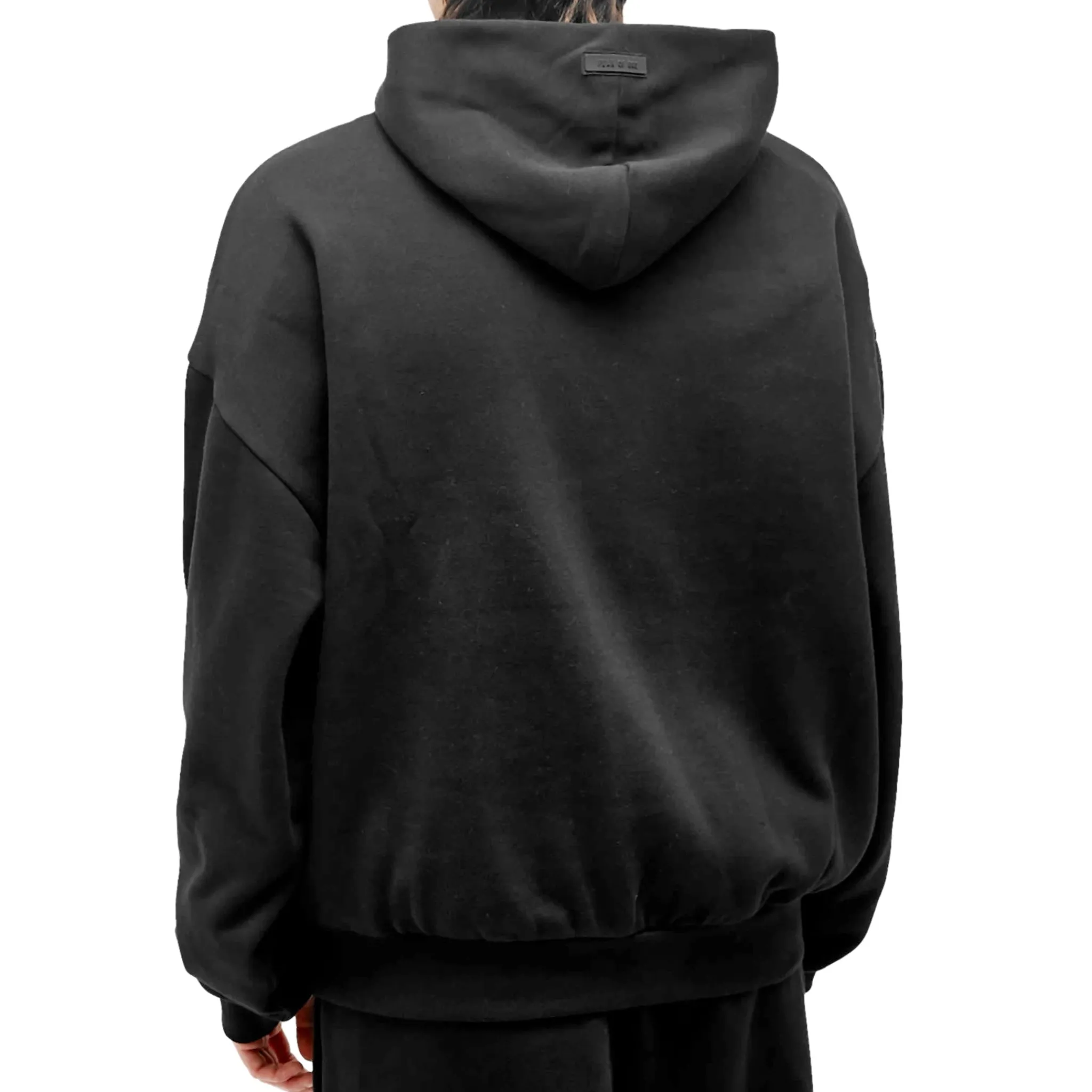 Fear Of God Essentials Jet Black Hoodie (FW23)< Matching Sets|Sweatshirts & Hoodies