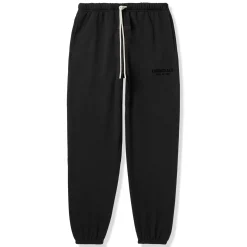 Fear Of God Essentials Jet Black Sweatpants (FW23)< Bottoms|Matching Sets
