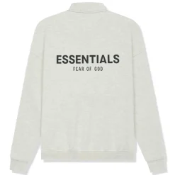 Fear Of God Essentials Light Heather Oatmeal Half-Zip Sweatshirt< Sweatshirts & Hoodies