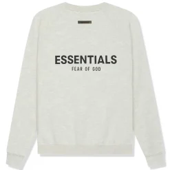 Fear Of God Essentials Light Heather Oatmeal Crewneck (SS21)< Sweatshirts & Hoodies
