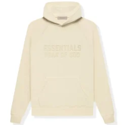 Fear Of God Essentials Logo Flocked Egg Shell Hoodie< Sweatshirts & Hoodies