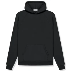 Fear Of God Essentials Reverse Logo Black Hoodie (SS21)< Sweatshirts & Hoodies