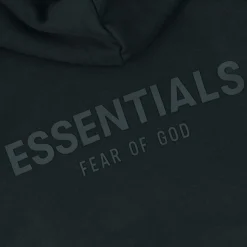 Fear Of God Essentials Reverse Logo Black Hoodie (SS21)< Sweatshirts & Hoodies