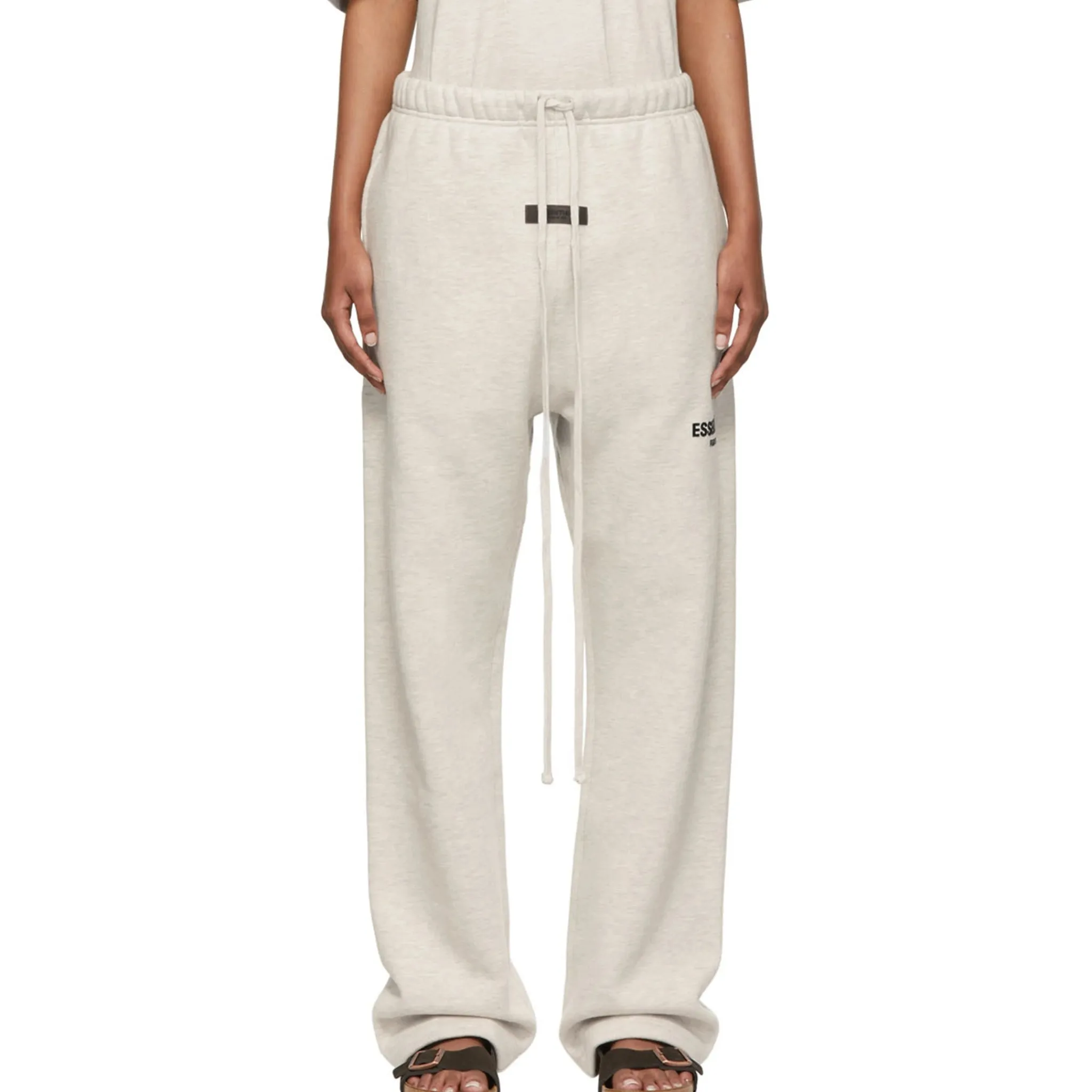 Fear Of God Essentials Relaxed Light Oatmeal Sweatpants (SS22)< Bottoms|Sweatpants
