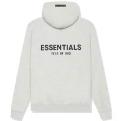 Fear Of God Essentials Reverse Logo Light Heather Oatmeal Hoodie (SS21)< Sweatshirts & Hoodies