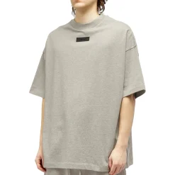 Fear Of God Essentials SS Dark Heather Oatmeal T Shirt (FW23)< Matching Sets|T-shirts
