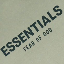 Fear Of God Essentials Taupe Reverse Logo Half Zip Sweatshirt (SS21)< Sweatshirts & Hoodies