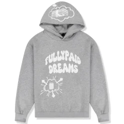 Fully Paid Dreams Light Grey White Hoodie< Sweatshirts & Hoodies
