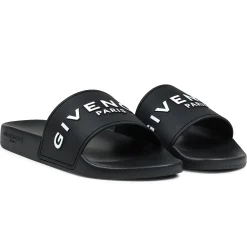 Givenchy Paris 3D Black Pool Slides< Black Trainers|Sandals & Slides