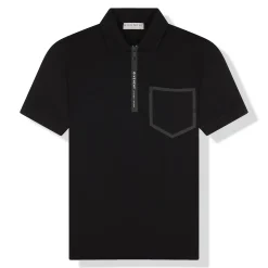 Givenchy Paris Zip-Up Black Polo Shirt< Polo Shirts