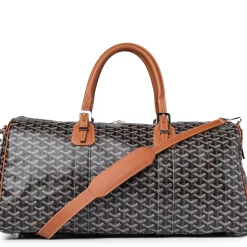 Goyard Boston 50 Black Tan Bag With Strap< Bags