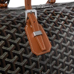 Goyard Boston 50 Black Tan Bag With Strap< Bags