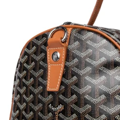 Goyard Boston 50 Black Tan Bag With Strap< Bags