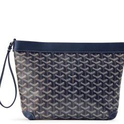 Goyard Conti Navy Blue Pouch< Bags