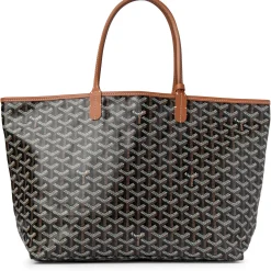 Goyard Saint Louis PM Tote Bag Black Tan< Bags