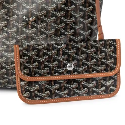 Goyard Saint Louis PM Tote Bag Black Tan< Bags