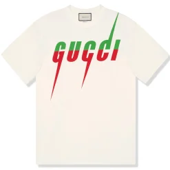 Gucci Blade Print White T Shirt< T-shirts
