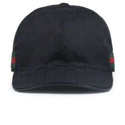 Gucci GG Canvas Black Baseball Cap< Hats & Caps